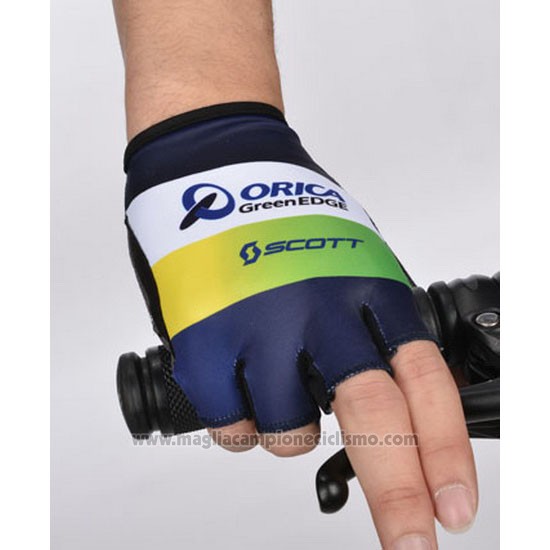 2014 GreenEDGE Orica Guanti Corti Ciclismo
